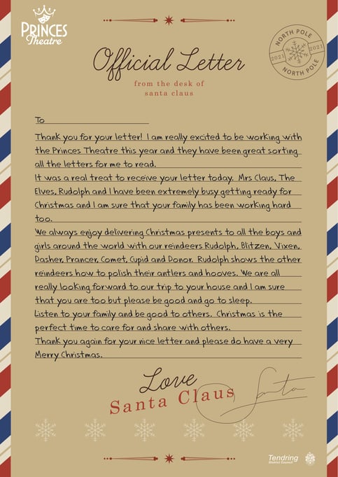 Letter From Santa x3