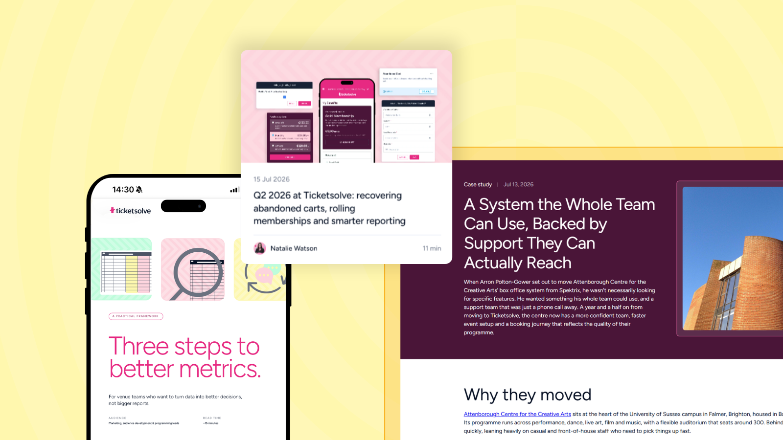 A few things worth catching up on: a Ticketsolve content update